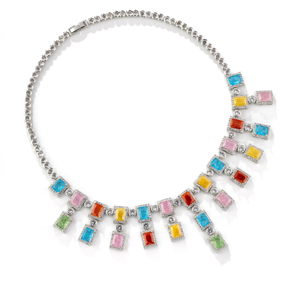 Luxury Emerald Green Crystal Jewelry Set – Statement Necklace and Earrings for Women