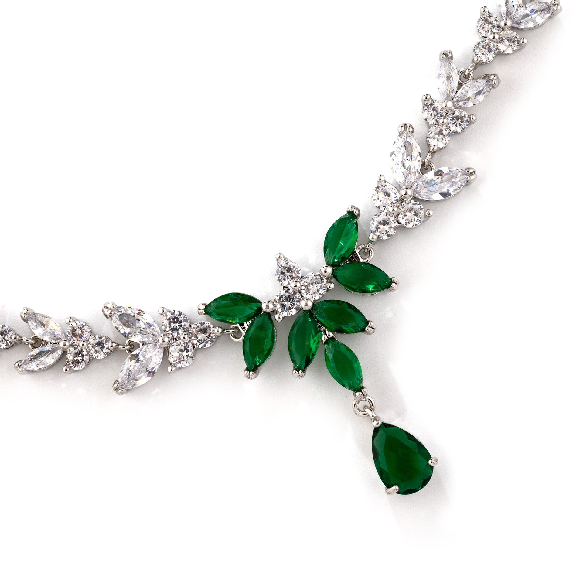 Vintage Inspired Crystal Jewelry Set – Red Gemstone Necklace Earrings Collection