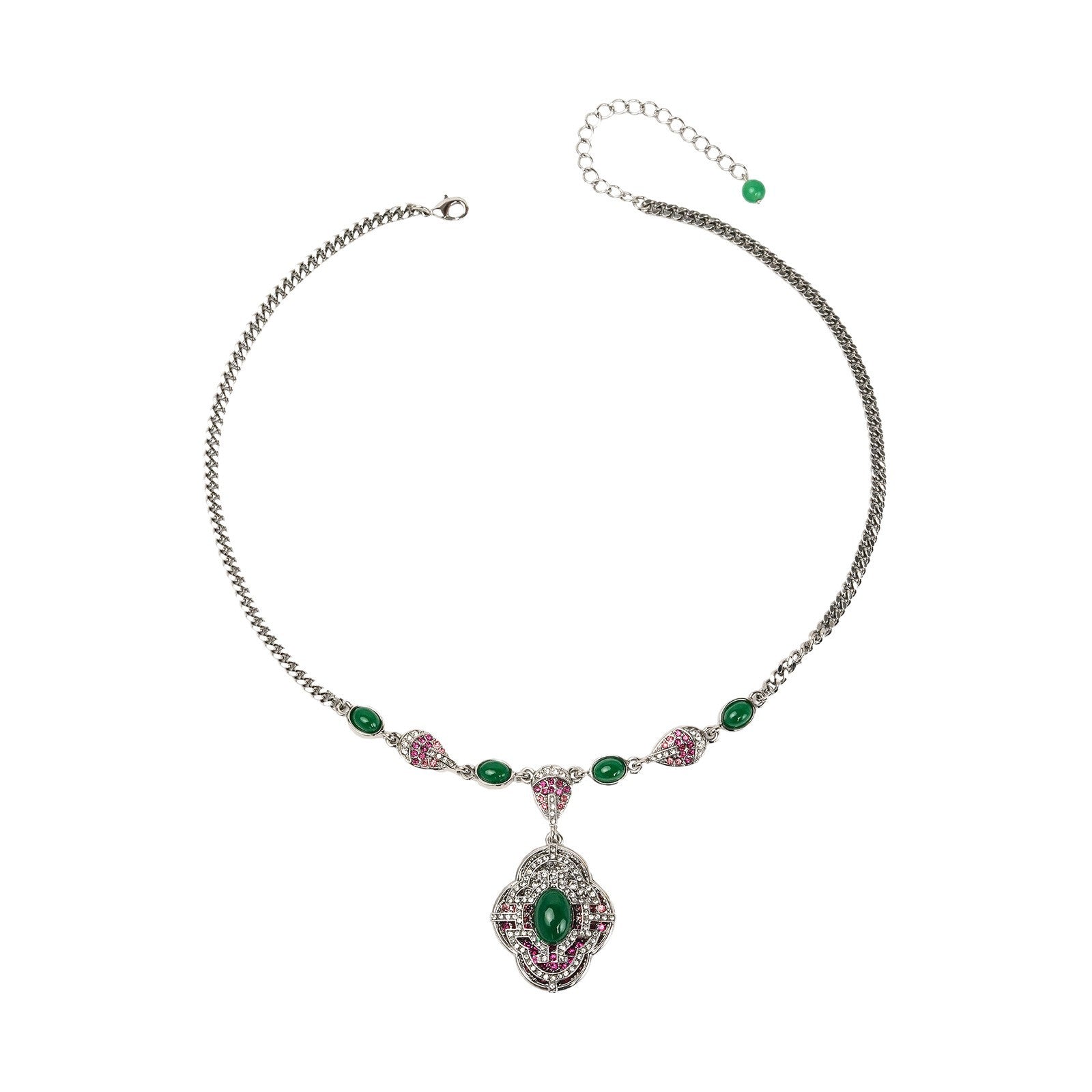 Exquisite trendy stud earrings necklace set, court temperament jewelry, stud earrings necklace set.