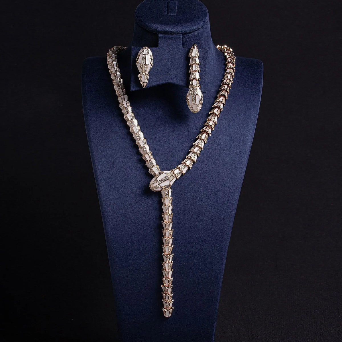 Snake oil necklace personalized niche fashion retro snake necklace set