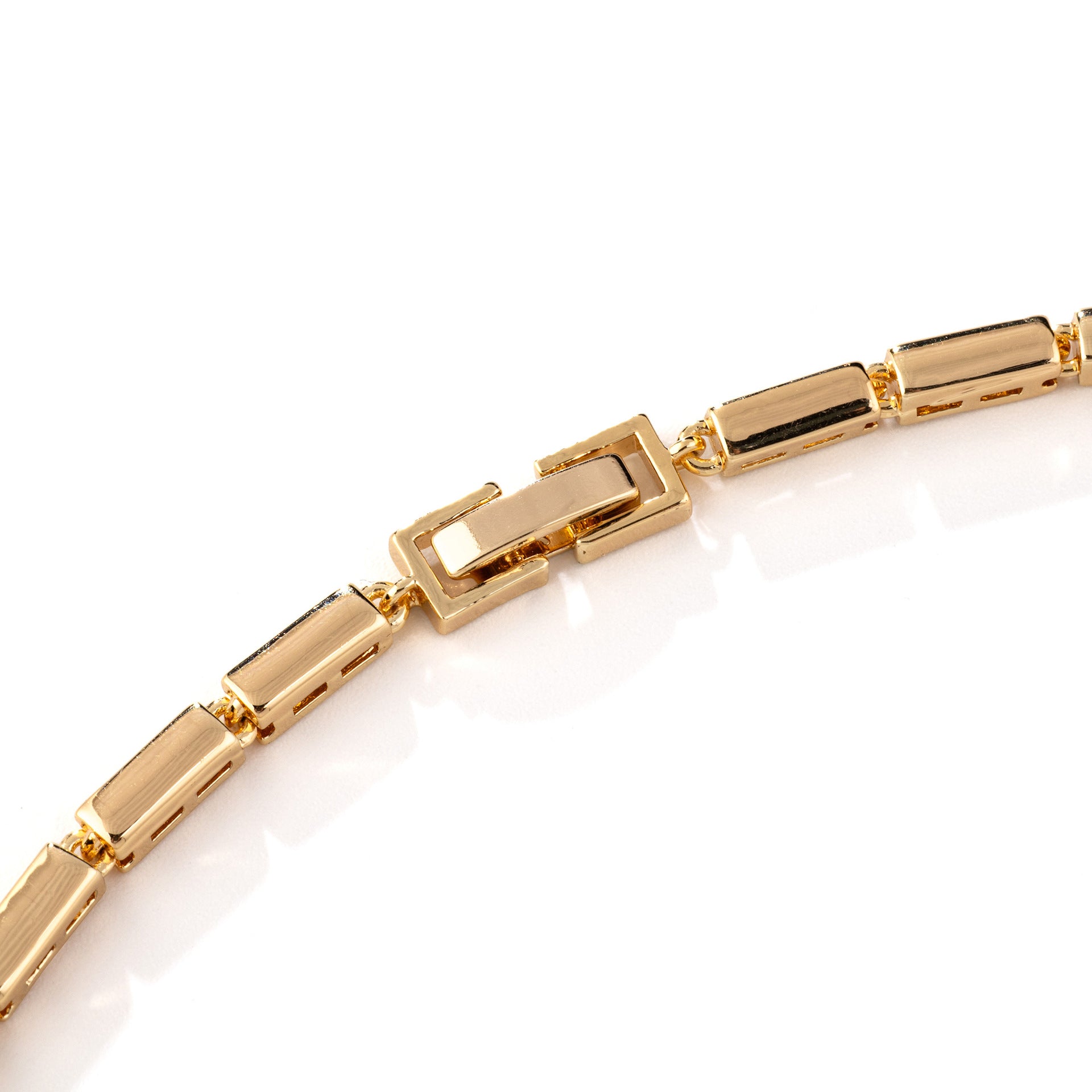 Elegant Gold Crystal Jewelry Set – V Shape Necklace Earrings for Women