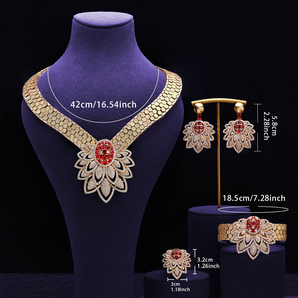 Bohemian style jewelry set, luxurious banquet accessories for women