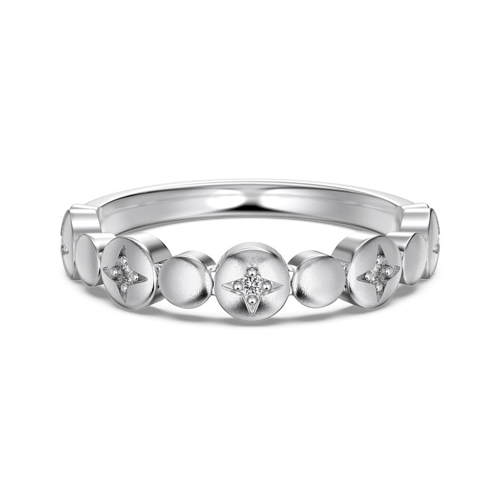 Fashion matte zircon ring