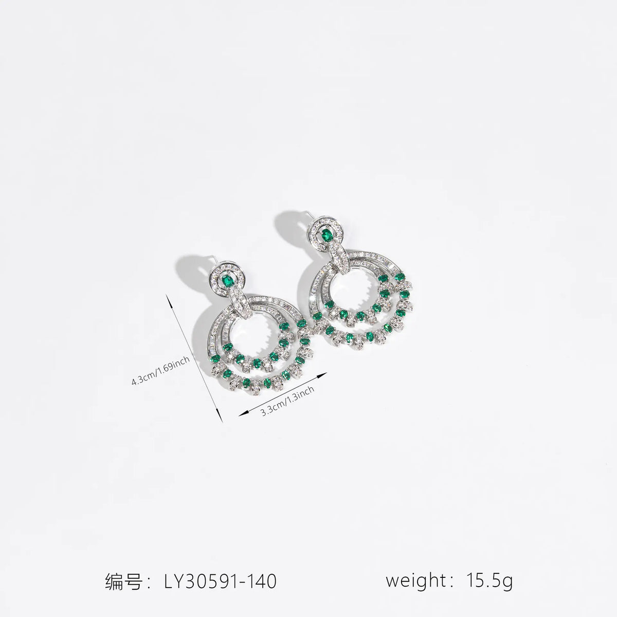 Boucles d'oreilles créoles pendantes de luxe en cristal bleu pour femme