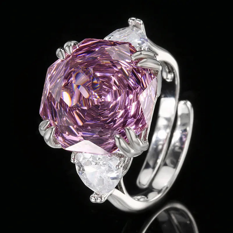 Ensemble de pierres précieuses simples plaqué or rose en cuivre