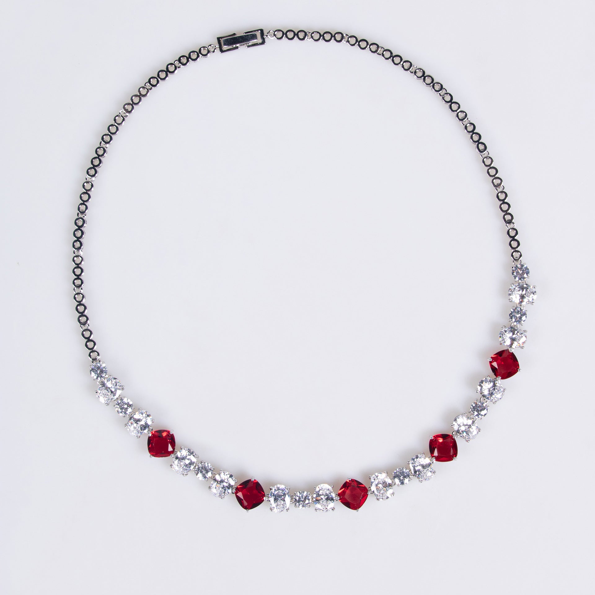 Luxury Blue Crystal Necklace Earrings Set – Elegant Statement Jewelry for Women
