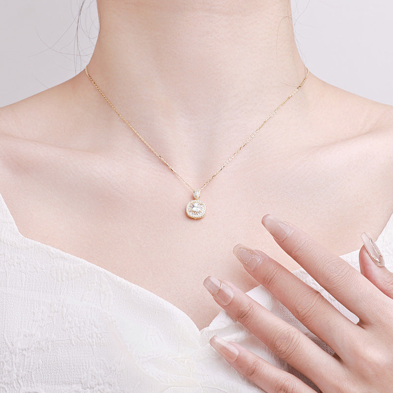 S925 Silver Full Diamond Necklace