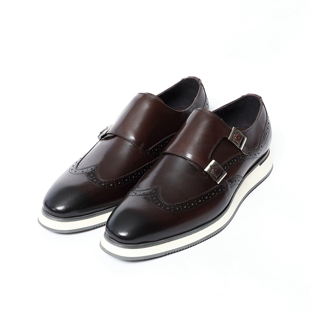 Fashionable business height increasing breathable men's shoes