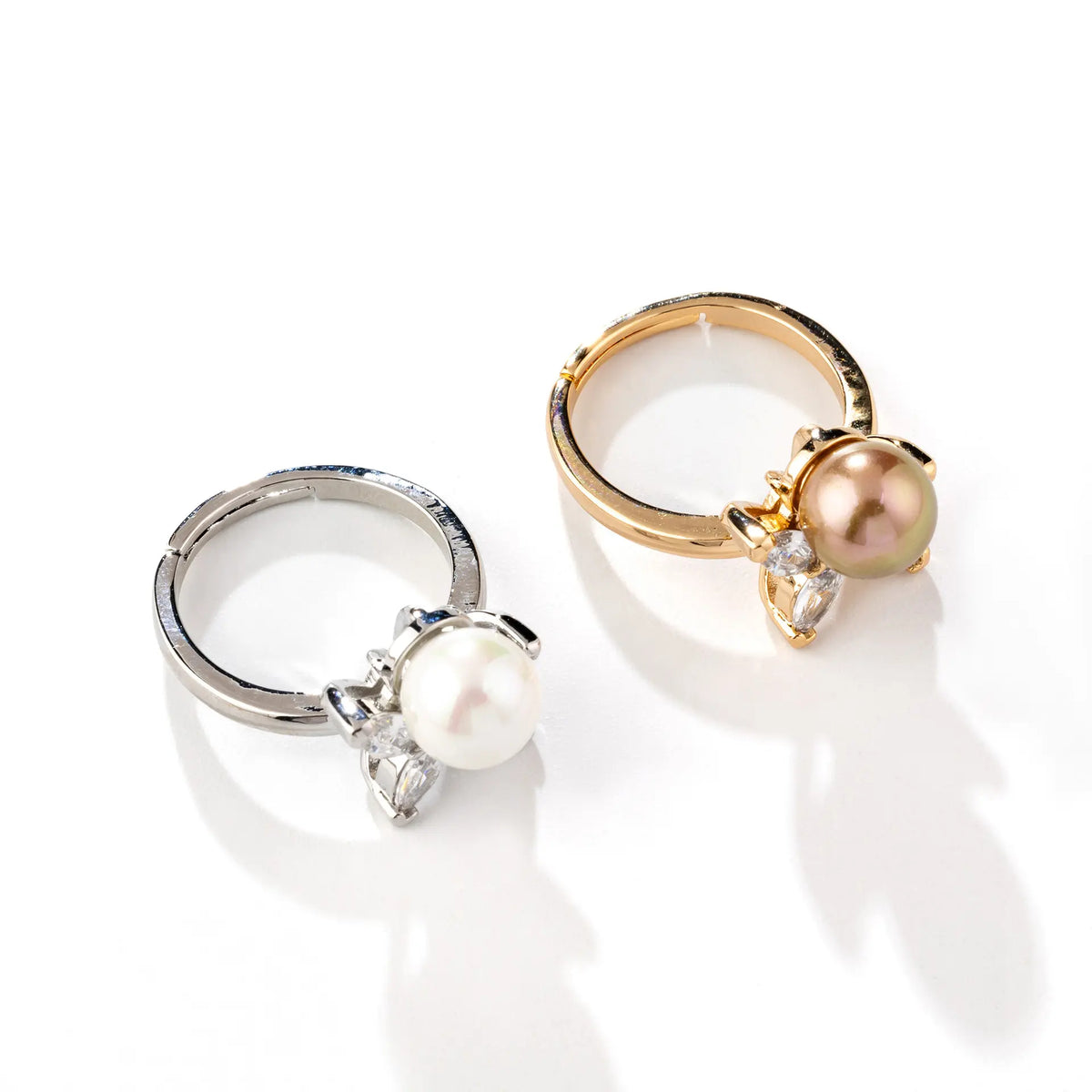 Luxury Gold Pearl Jewelry Set – Sparkling Crystal Necklace Earrings Bracelet