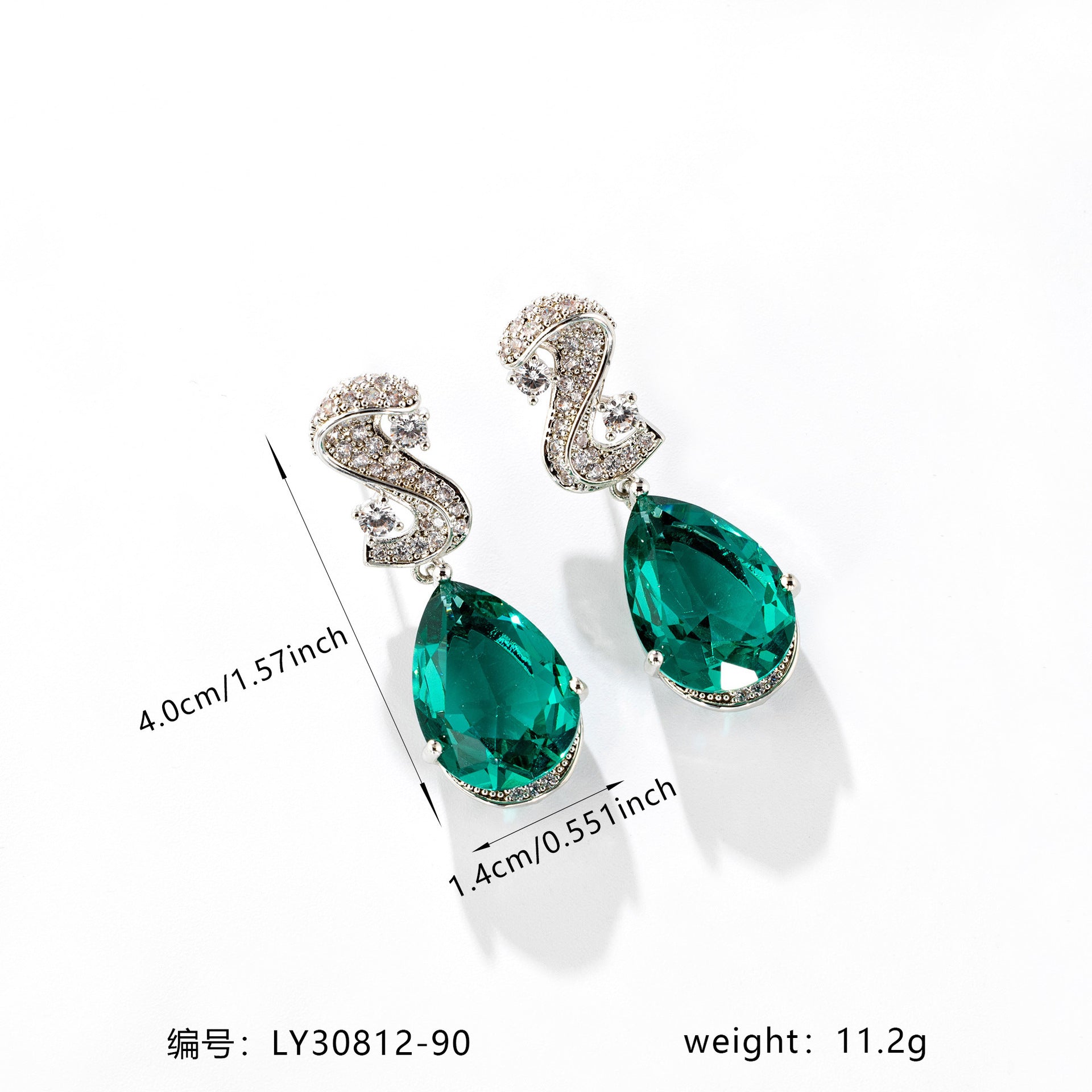 Luxury Red Crystal Teardrop Earrings for Women – Elegant Statement Jewelry