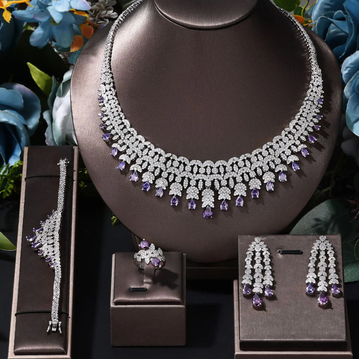 Parure de soirée élégante vert émeraude pour femme