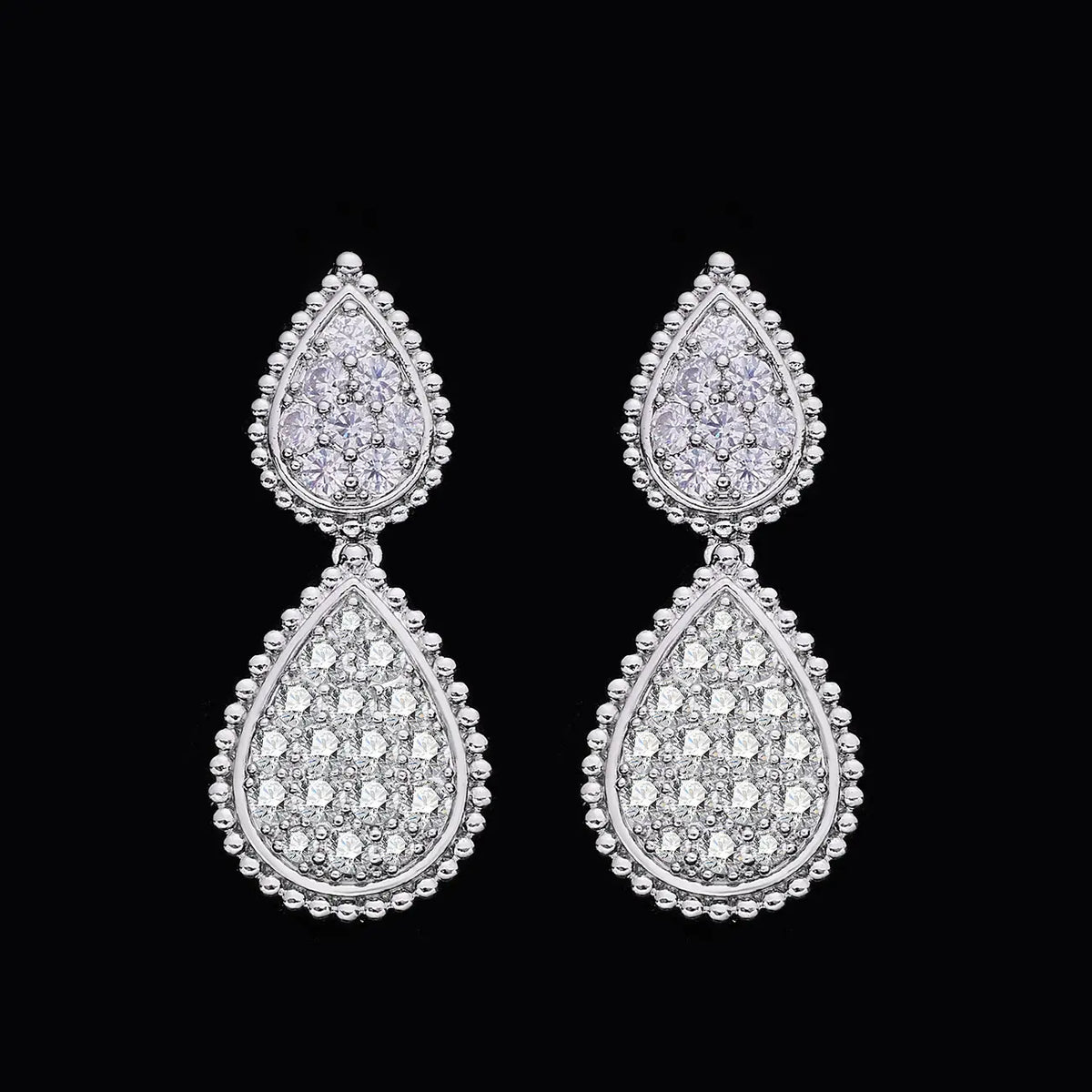 Parure de bijoux classique en forme de goutte d'or pour femme