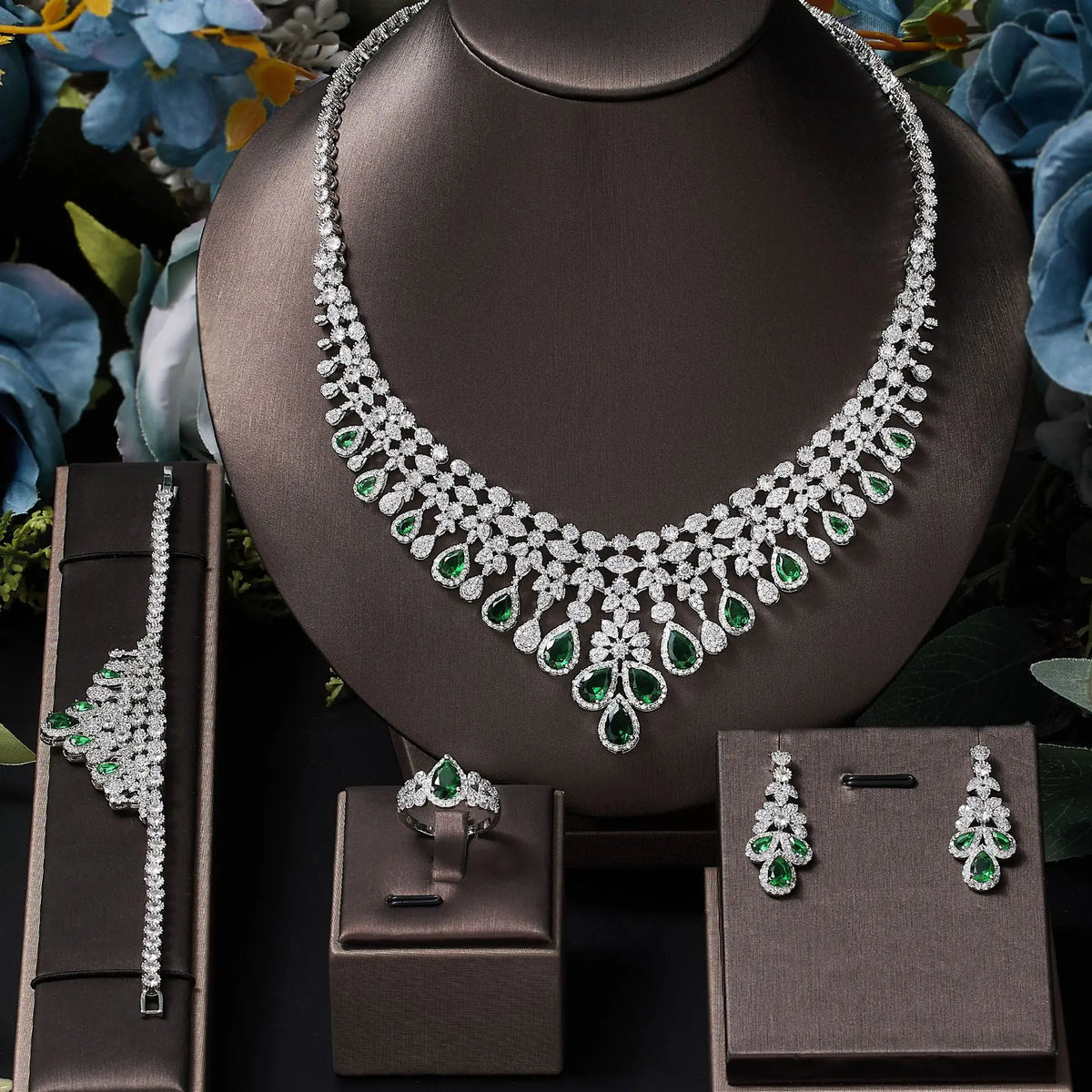 Parure de luxe émeraude – Collection Mariage et Soirée