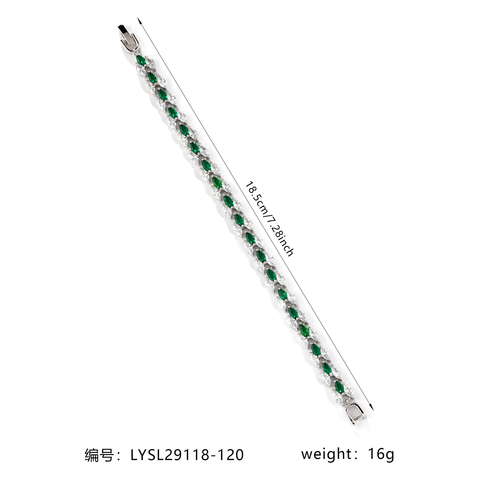 Elegant Marquise Crystal Bracelet – Silver Tone Jewelry for Women