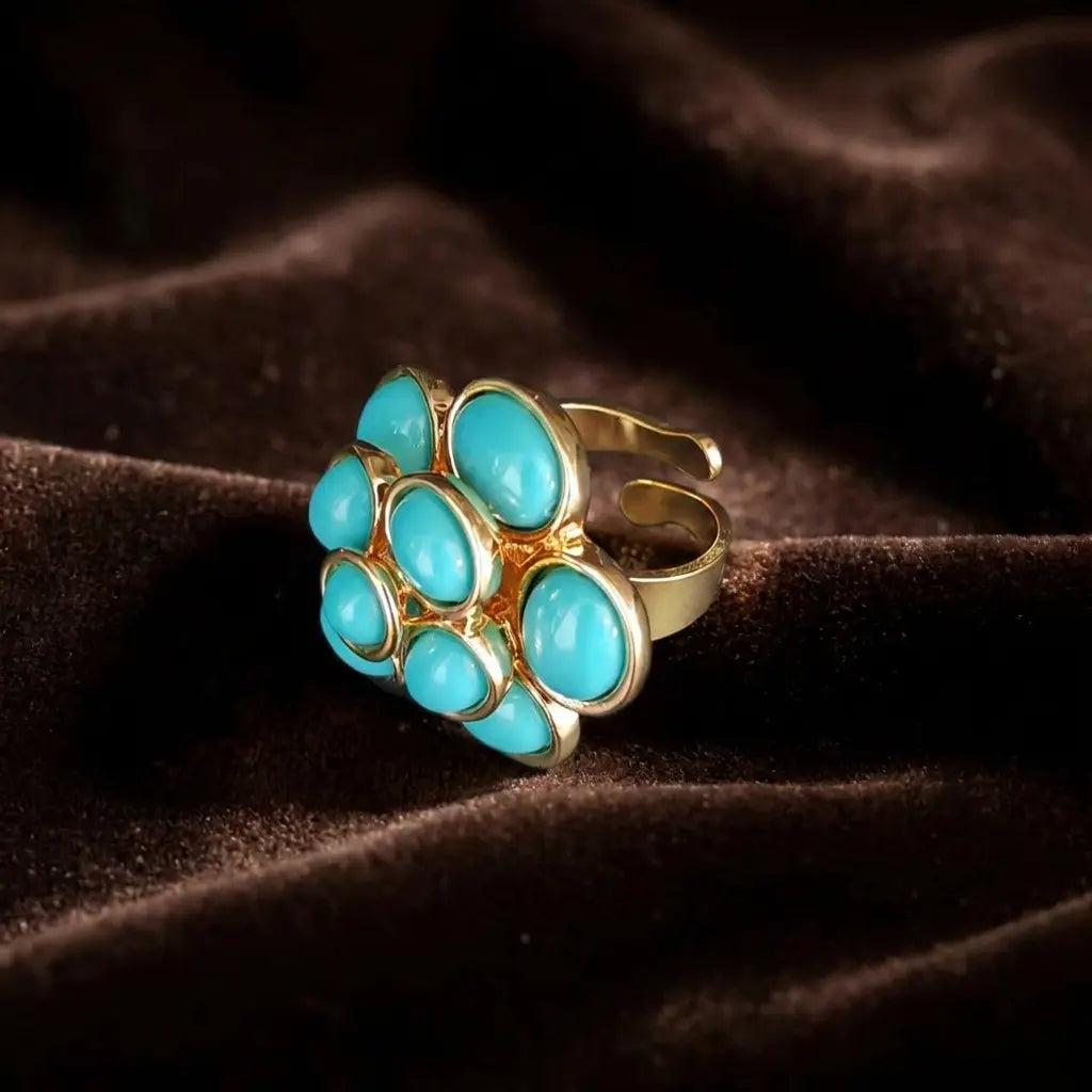 Qingdao, ensemble frangé de fleurs turquoise, chaîne de clavicule polyvalente pour femmes, style luxe léger, pour le bureau