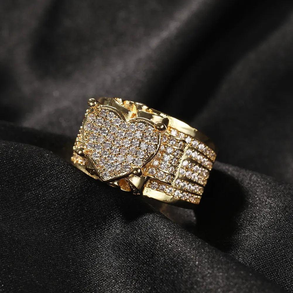 Bague zircon amour vintage
