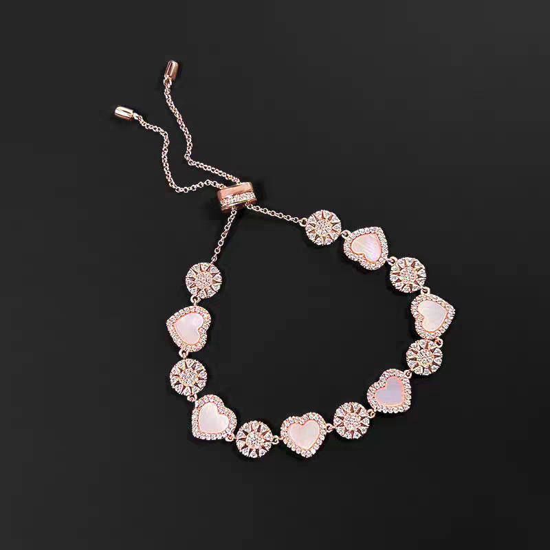 Pink Fritillary Love String Adjustable Bracelet