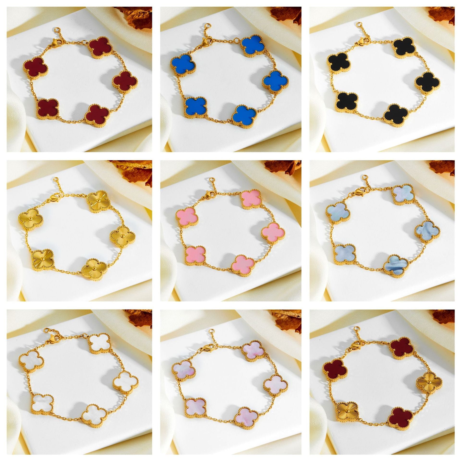 Fashion four-leaf clover bracelet necklace series