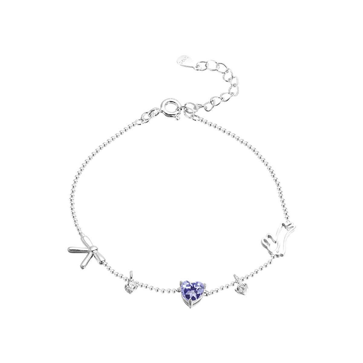 Purple Love Zircon Rabbit Bracelet