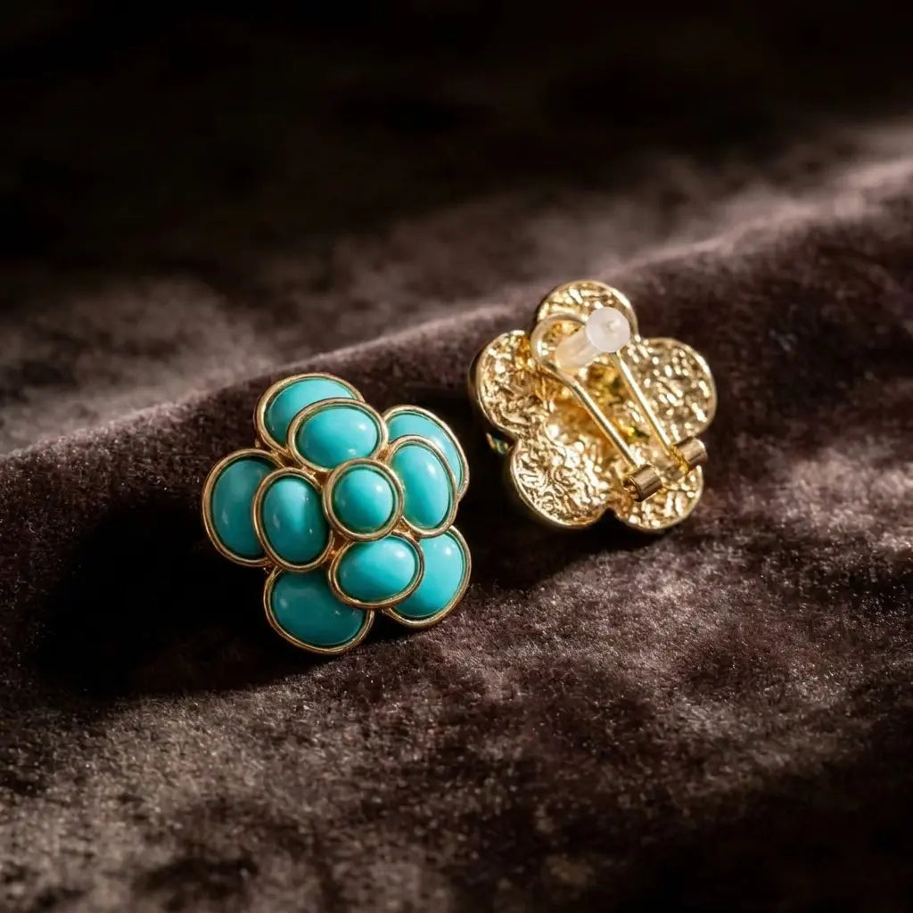 Qingdao, ensemble frangé de fleurs turquoise, chaîne de clavicule polyvalente pour femmes, style luxe léger, pour le bureau