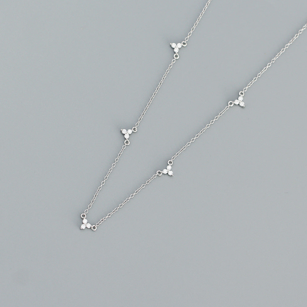 S925 Silver Mini Diamond Set Necklace