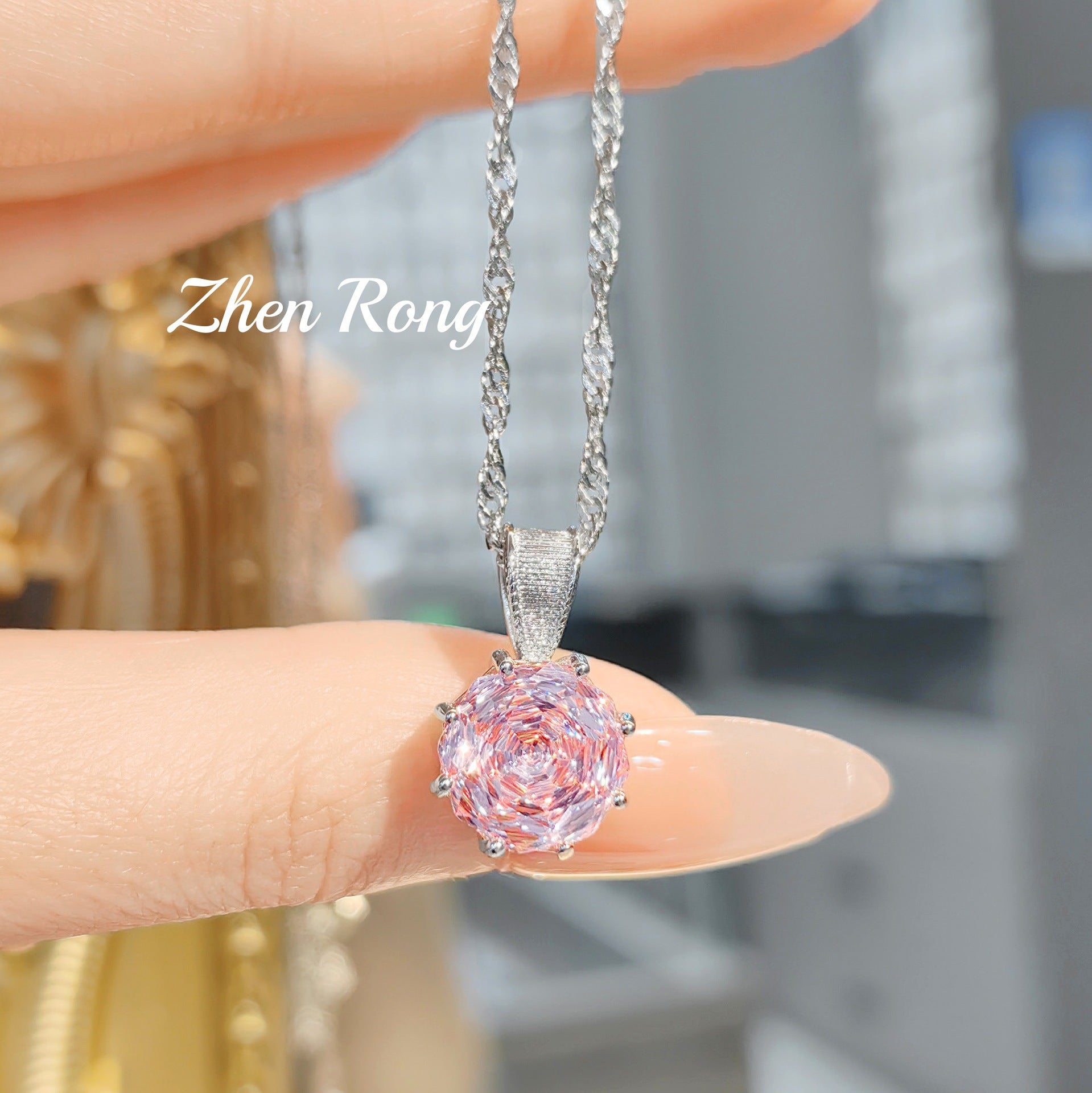 Light luxury brushed rose color treasure series