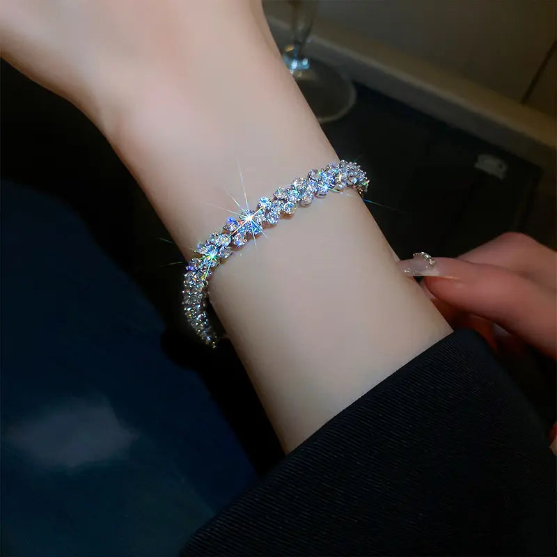 Bracelet à boucle d'épissure en zircon de mode