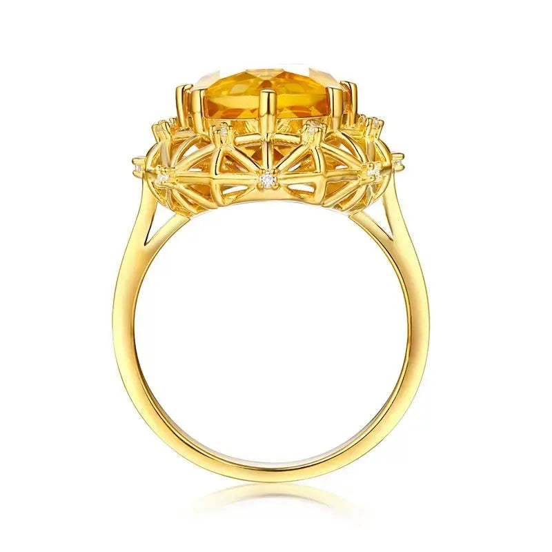 Collection nid d'oiseau en citrine surdimensionnée de 10 carats