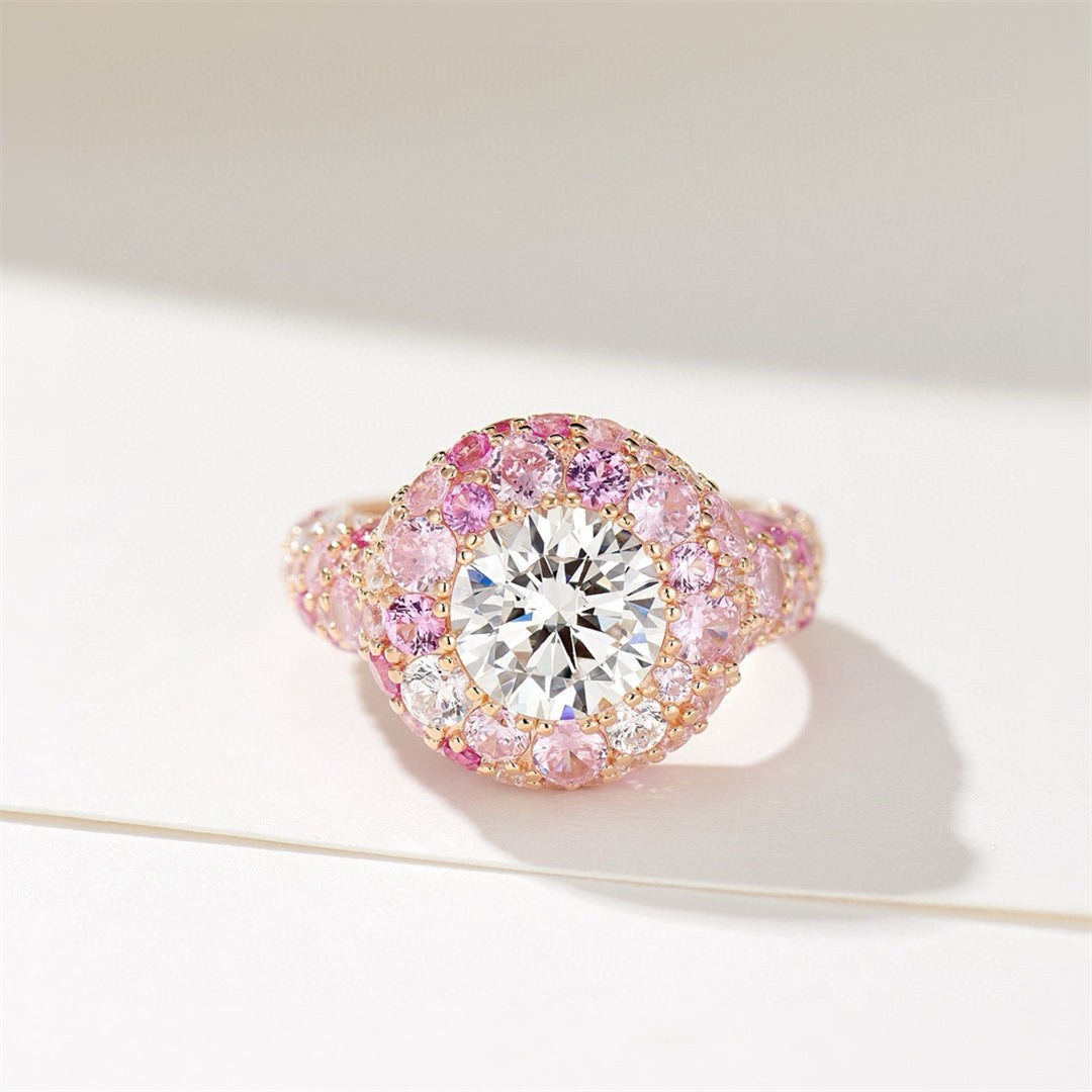 Sweet pink diamond ring