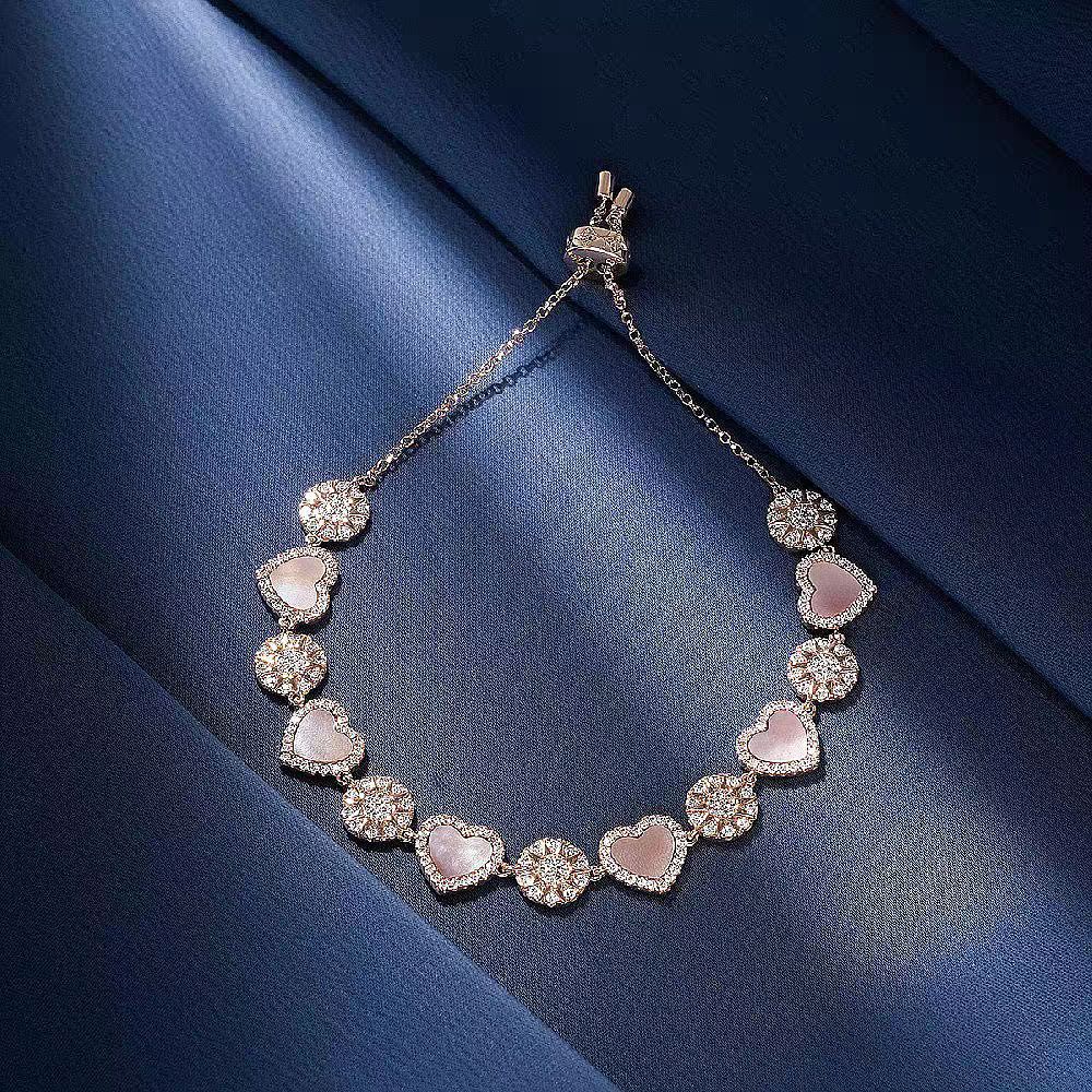 Pink Fritillary Love String Adjustable Bracelet