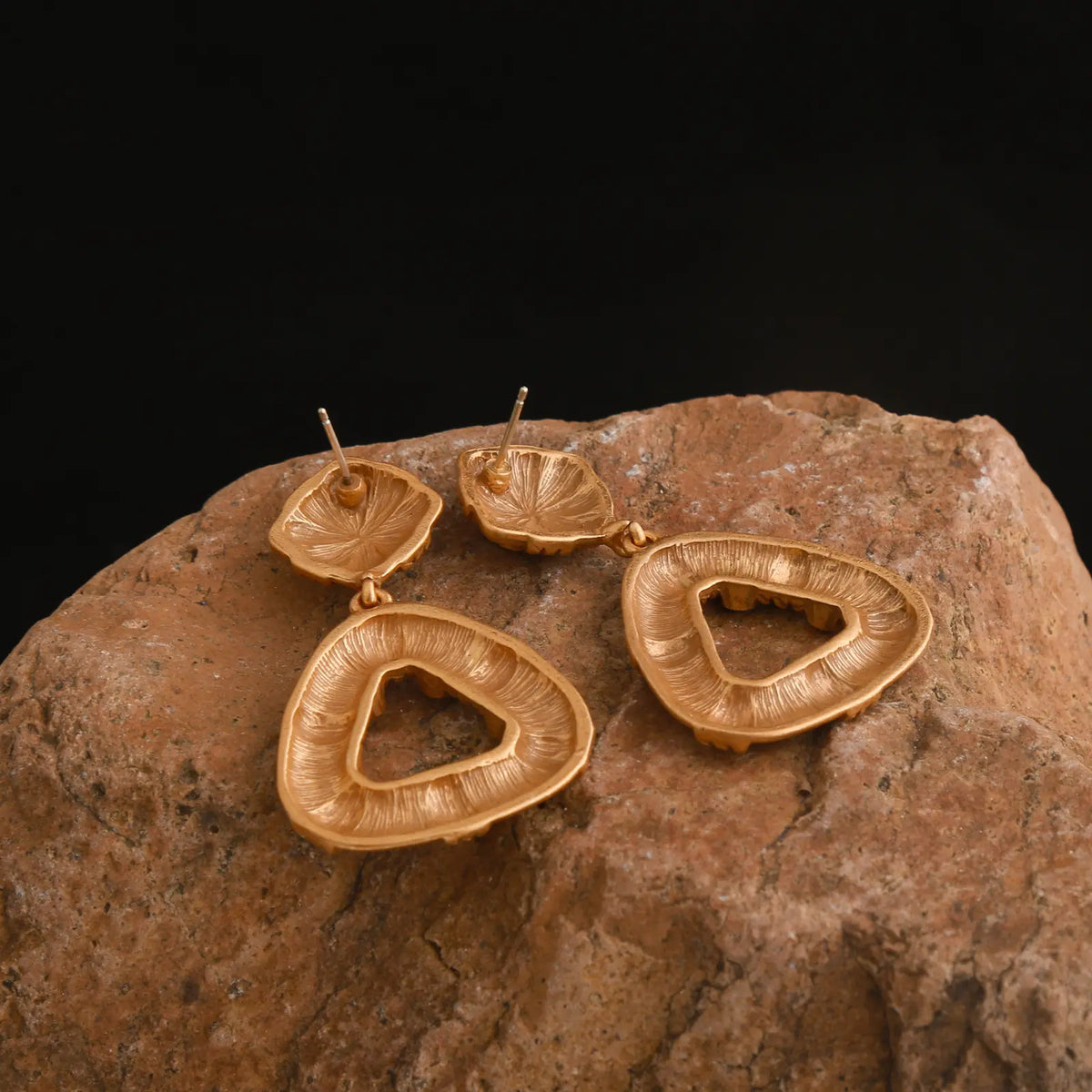 Boucles d'oreilles bohème chic bronze