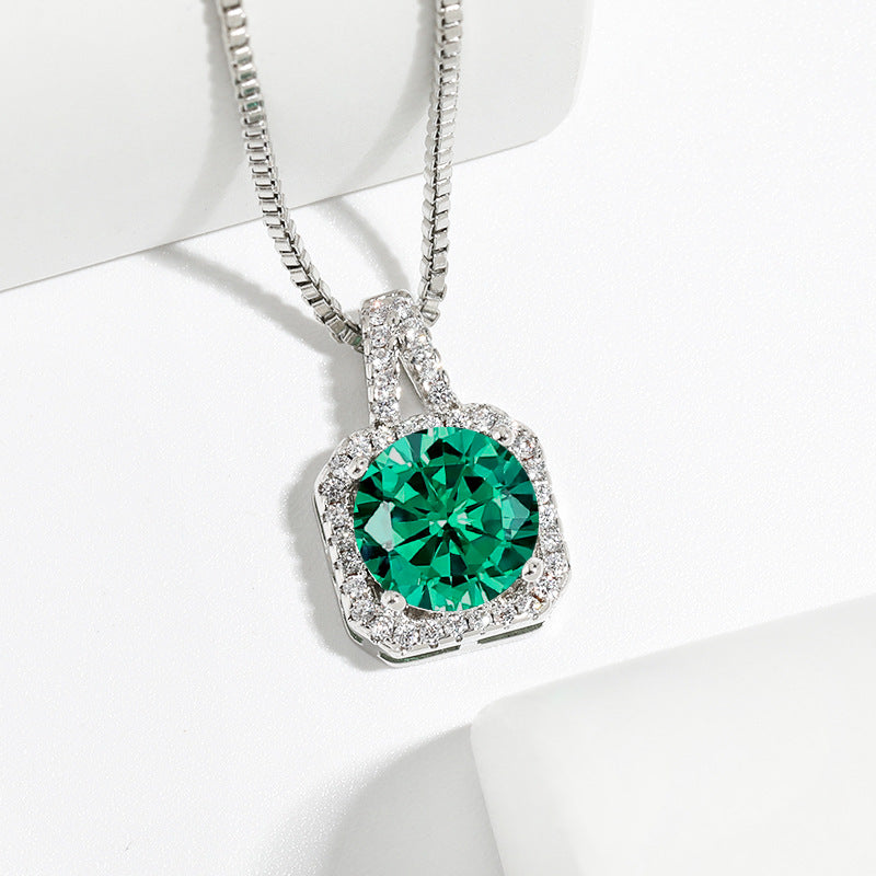 Fashion Sugar Cube Gem Necklace