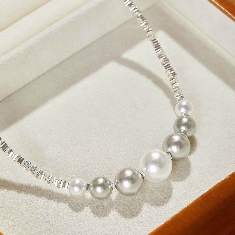 Fashion Classic Broken Silver Pearl Necklace
