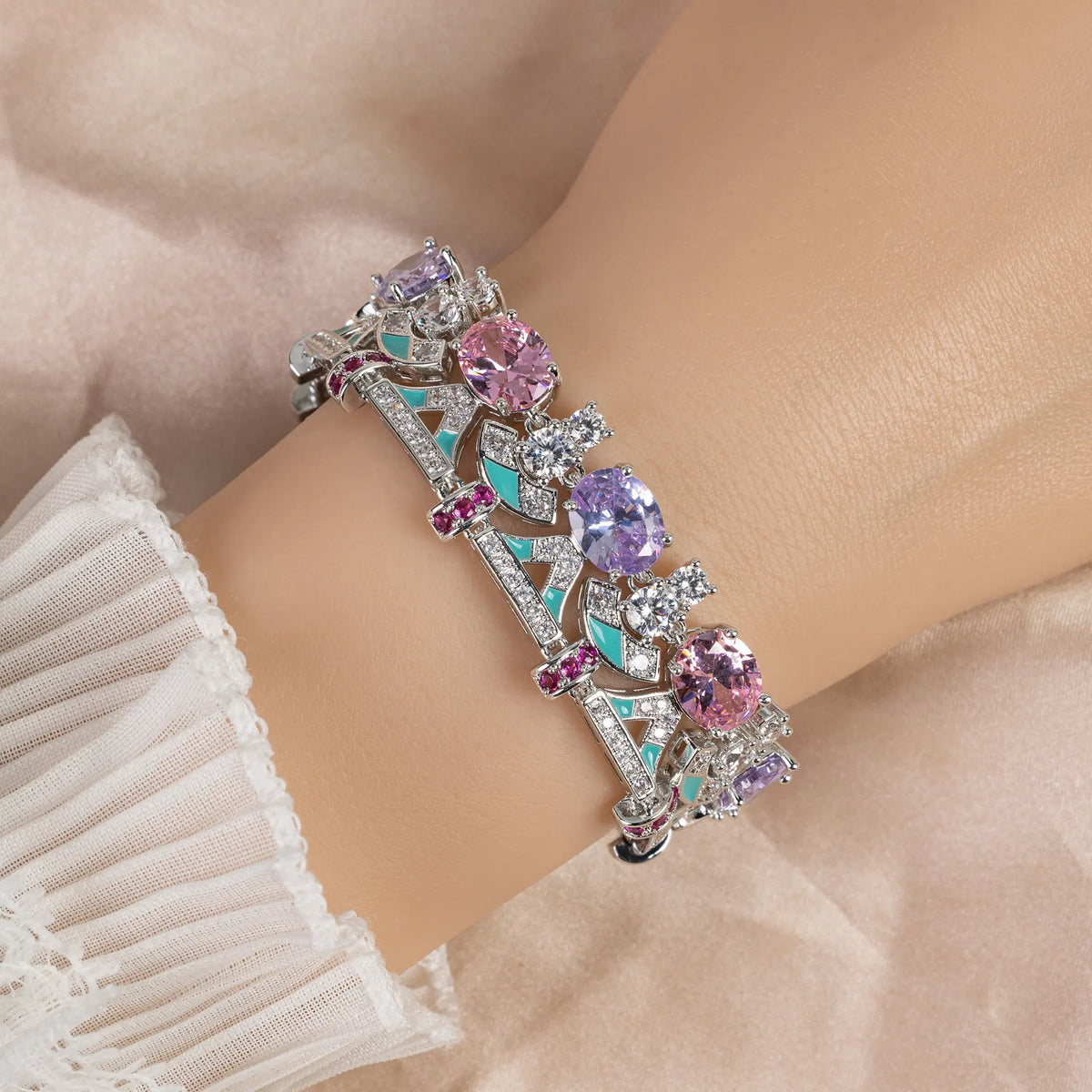 Bracelet de luxe multigemme – Bijoux élégants pour femmes