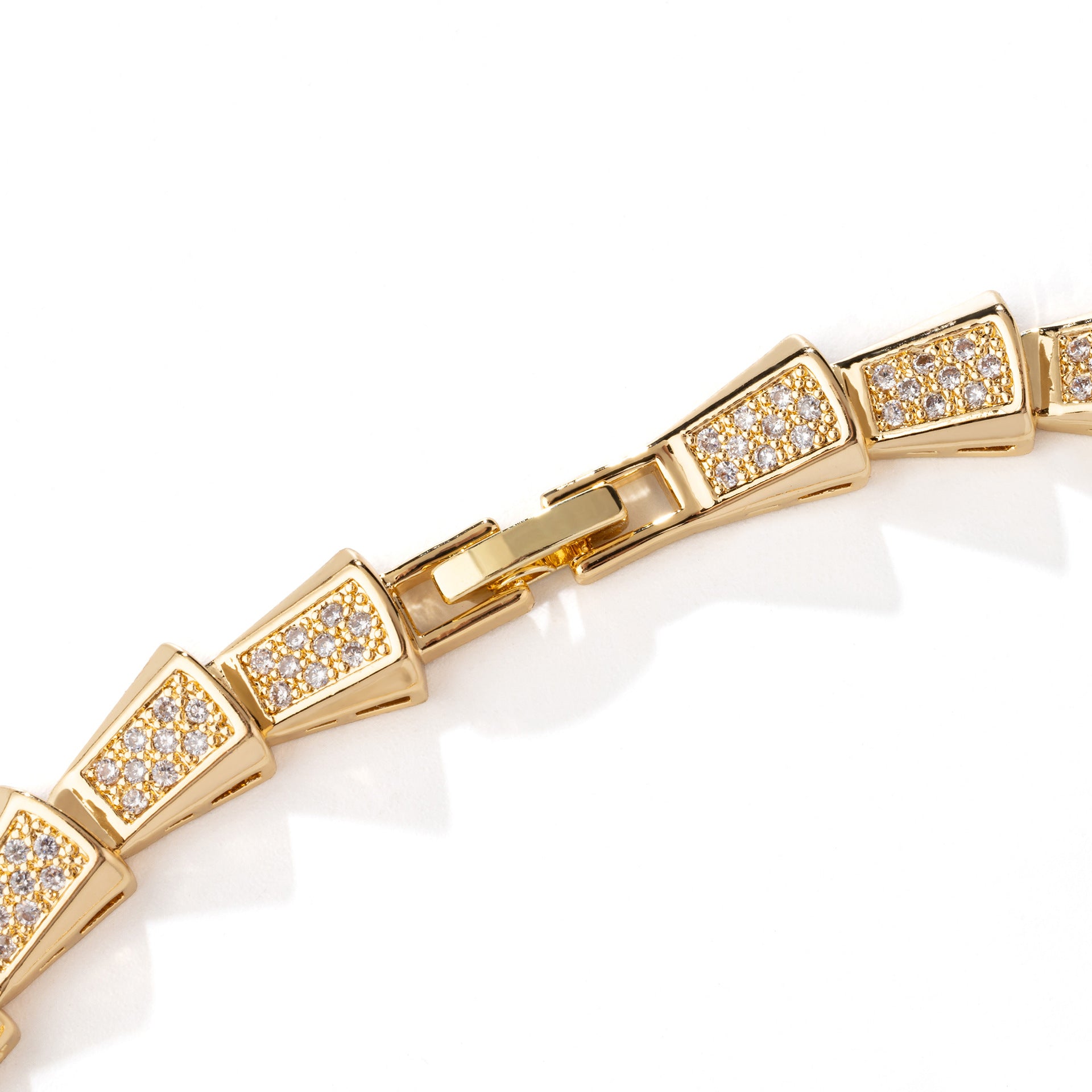 Luxury Gold Crystal Necklace Earrings Set – Geometric Statement Jewelry for Women