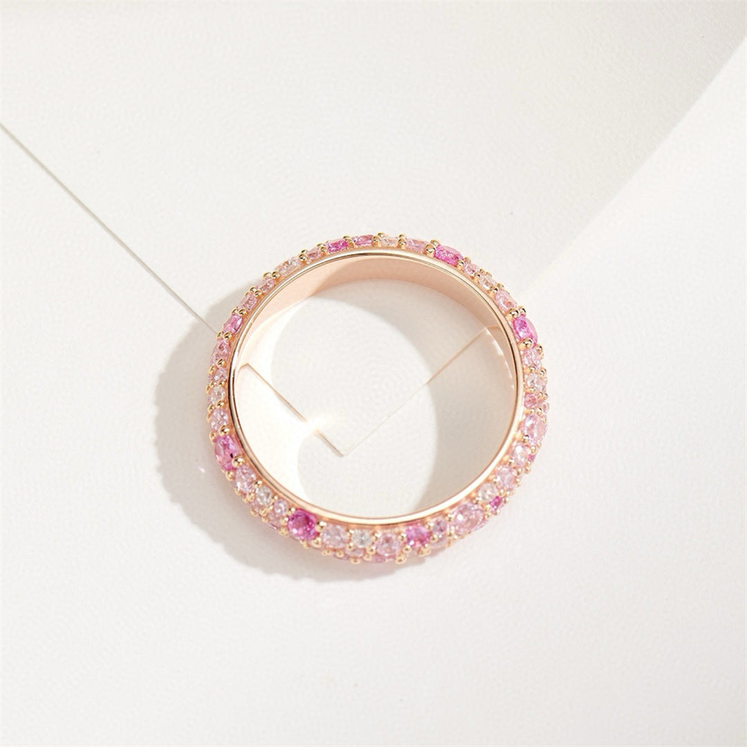 Pink colored diamond ring