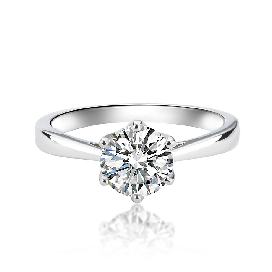 S925 Sterling Silver Ice Flower Opal Ring