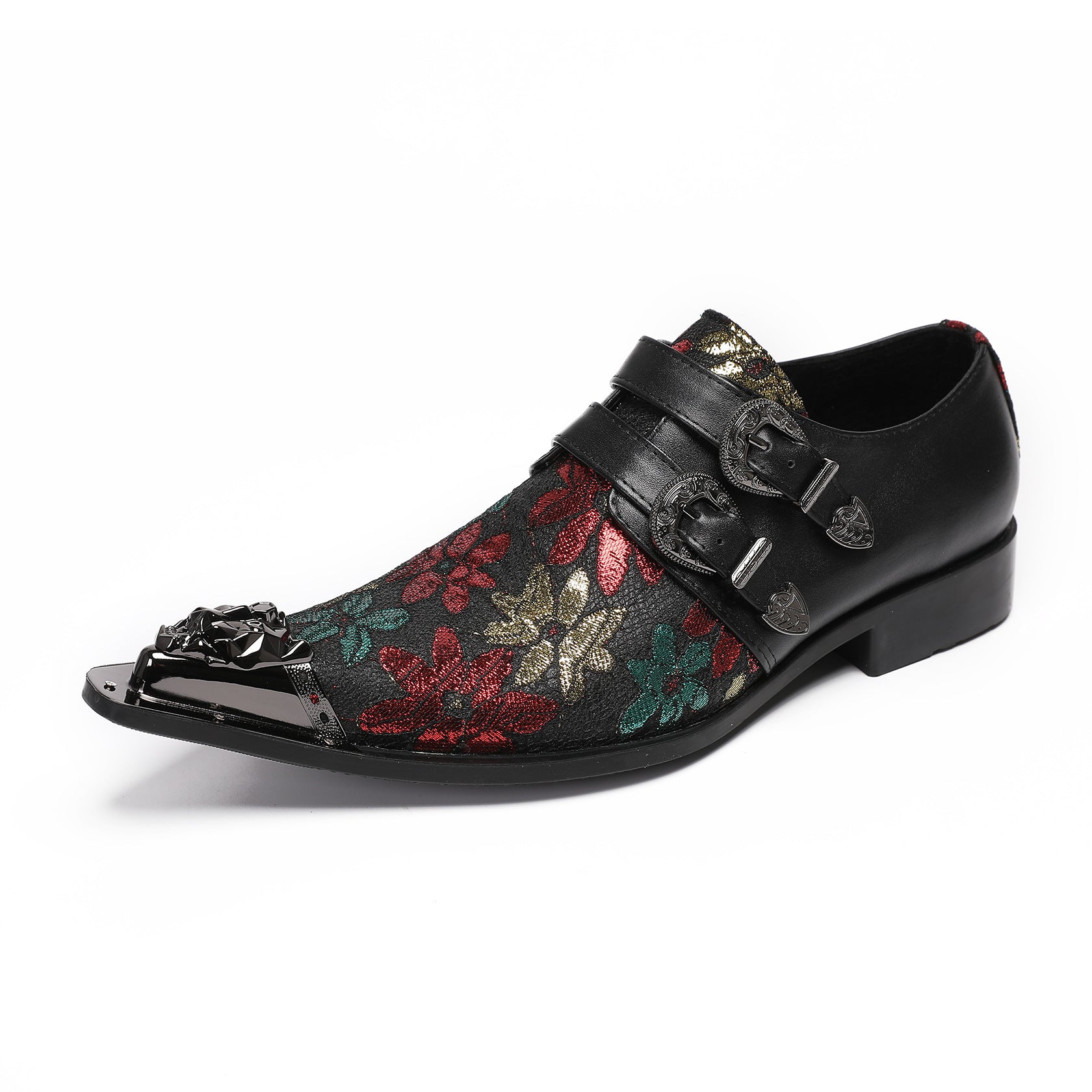 Brock Printed Leather Shoes Men's Wedding Prom Derby Shoes