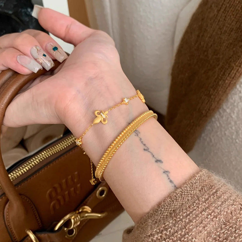 Brushed Iris Flash Diamond Bracelet