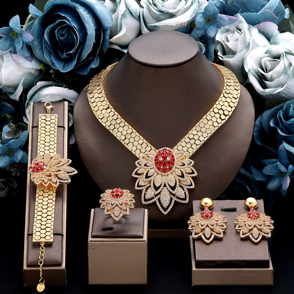 Bohemian style jewelry set, luxurious banquet accessories for women