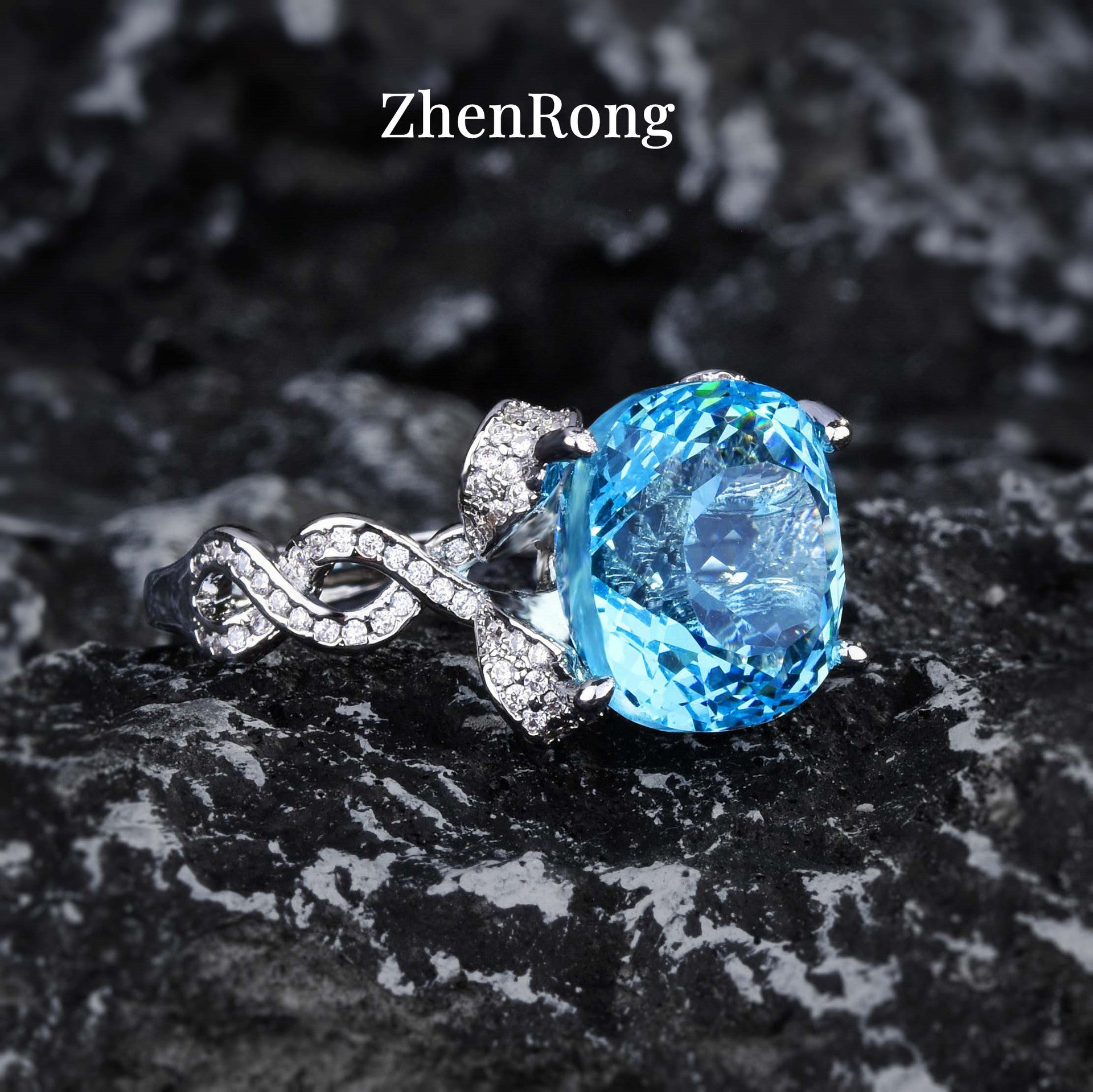 Fashion Aquamarine Topaz Color Treasure Series