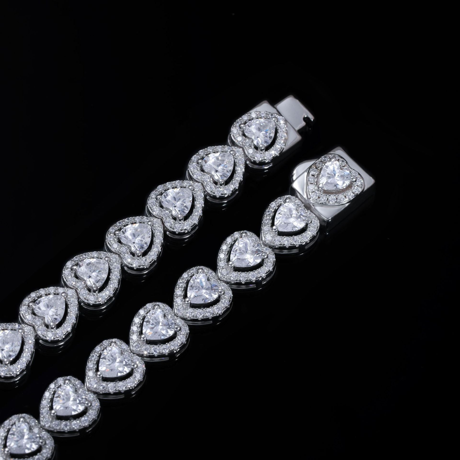 Fashion classic color love zircon bracelet