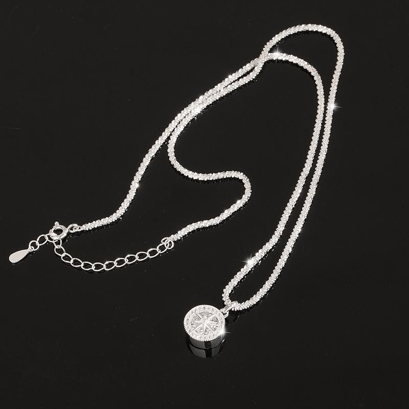 S925 sterling silver octagram necklace