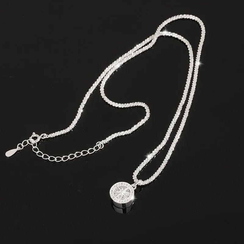 Collier octogramme en argent sterling S925