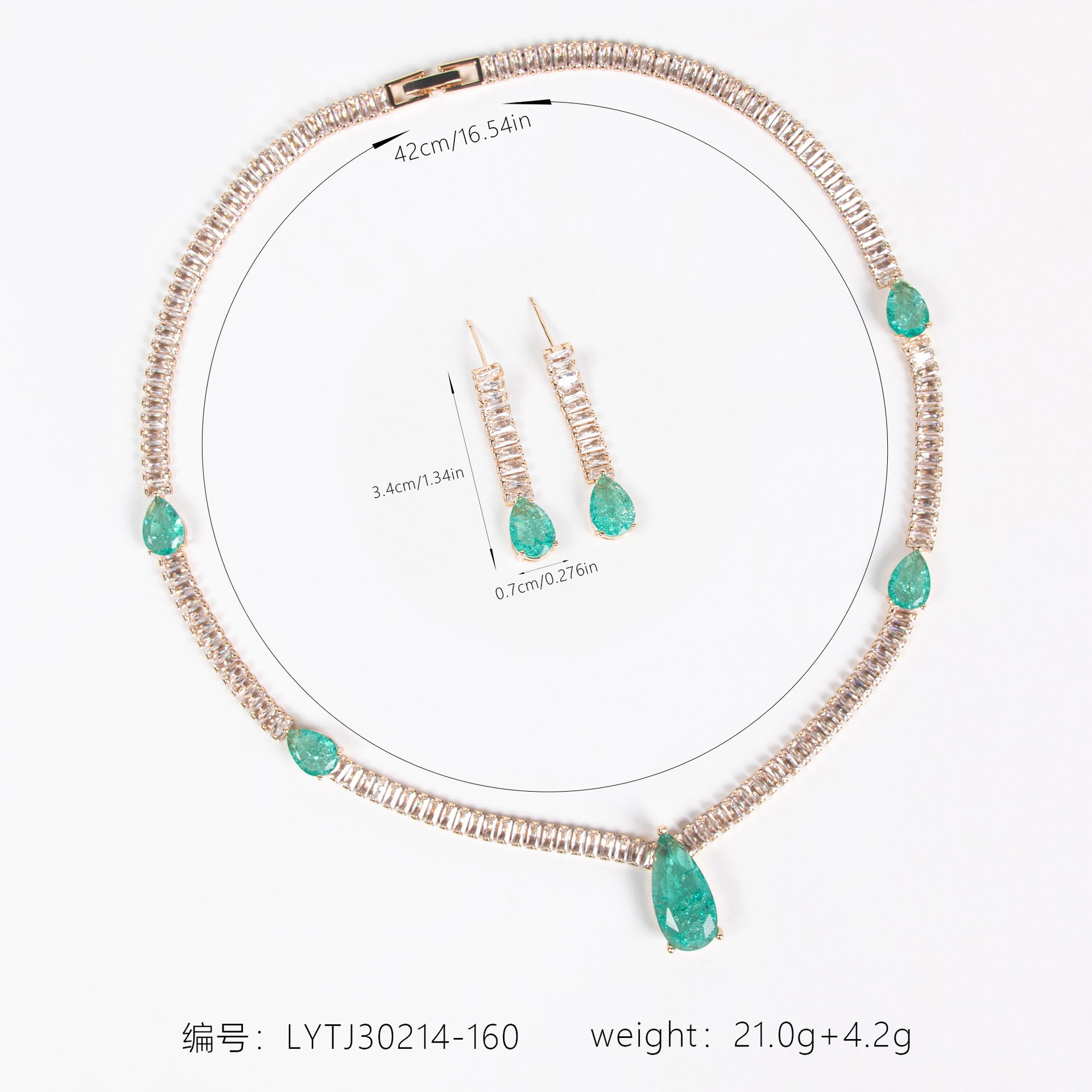 Luxury Ruby Red Teardrop Necklace Set for Women – Elegant Crystal Jewelry with Matching Earrings