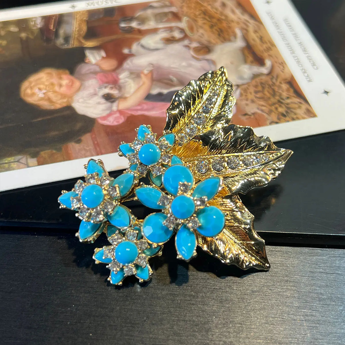 Parure Collier Boucles d'Oreilles Bracelet Broche Perles Baroques Naturelles Turquoise
