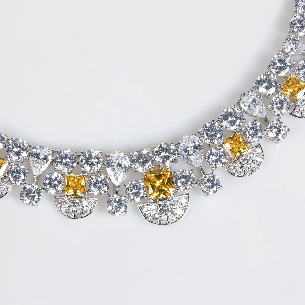 Luxury Emerald Green Crystal Necklace and Earrings Jewelry Set