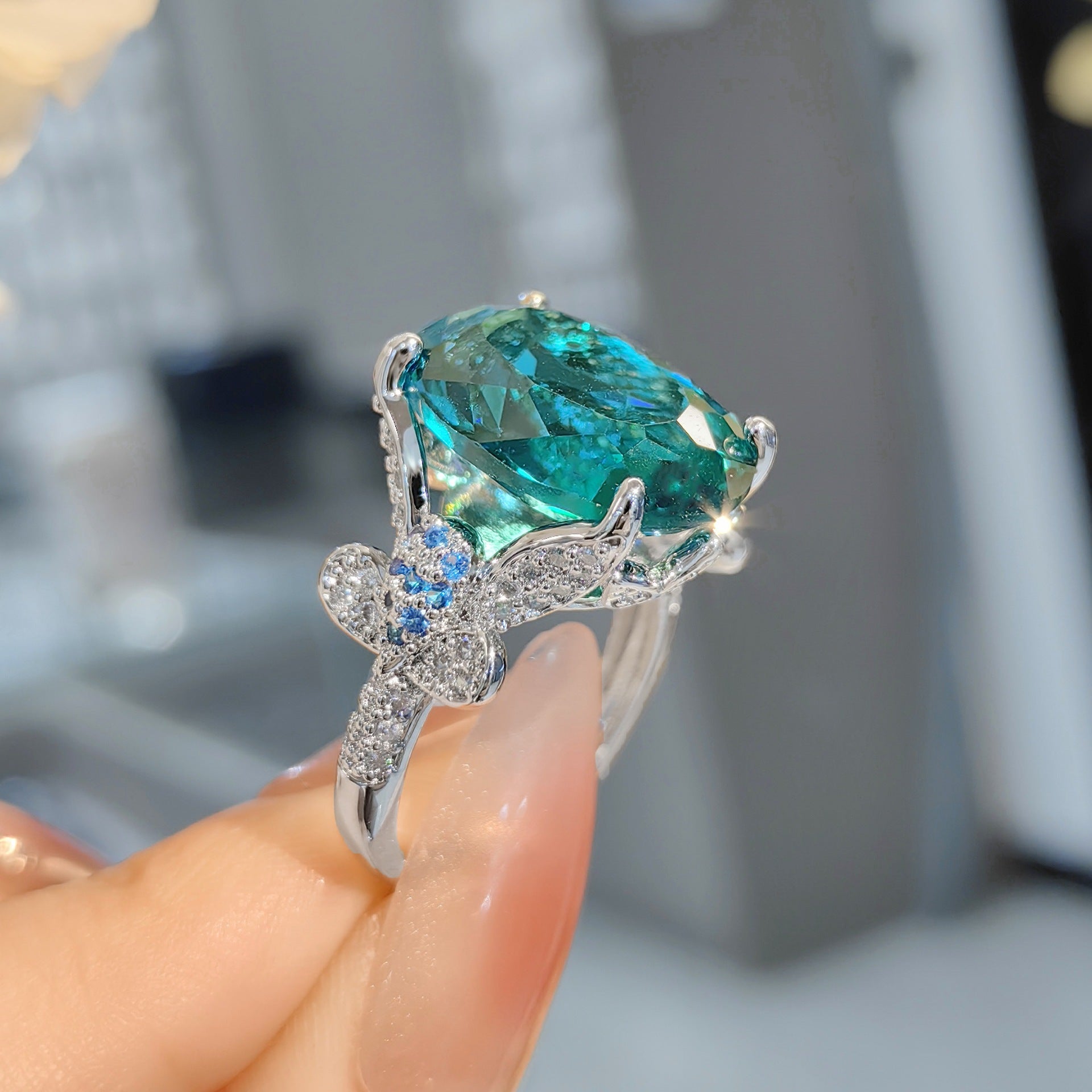 Light luxury pink pigeon egg colored gemstone series