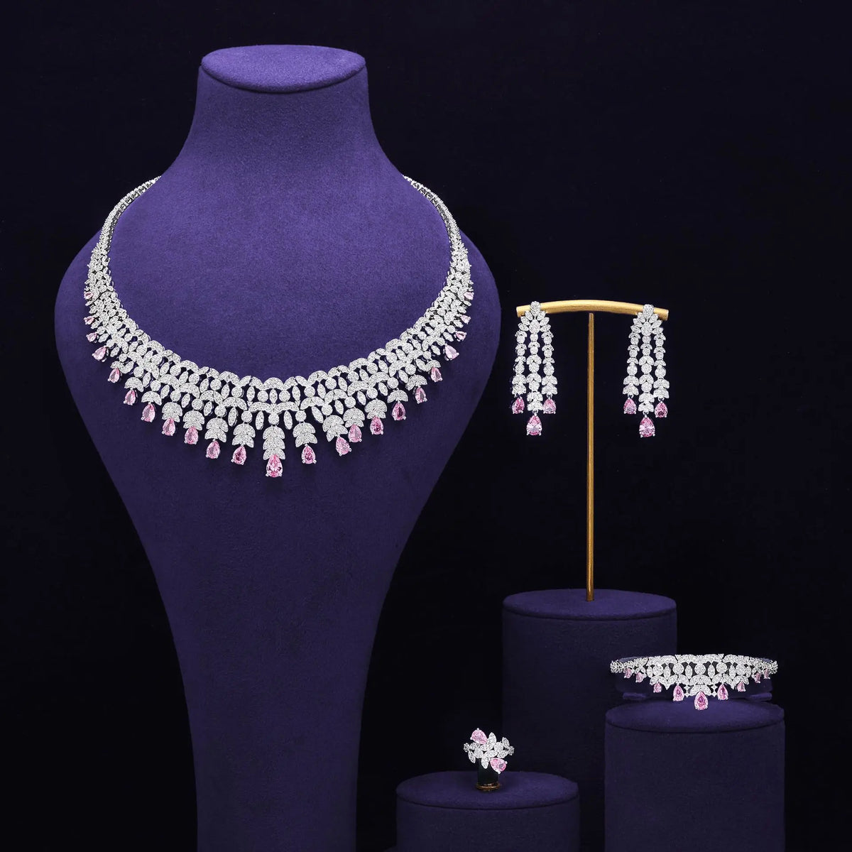 Parure de soirée élégante vert émeraude pour femme