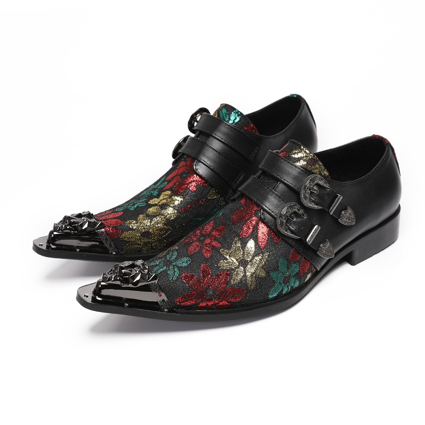 Brock Printed Leather Shoes Men's Wedding Prom Derby Shoes